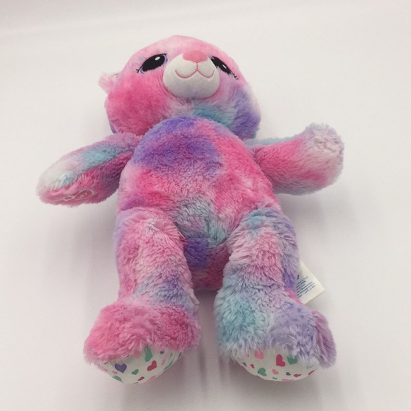 Build A Bear Cotton Candy Bear Pastel Swirl Plush Stuffed Animal BAB Hea… - Picture 3 of 11